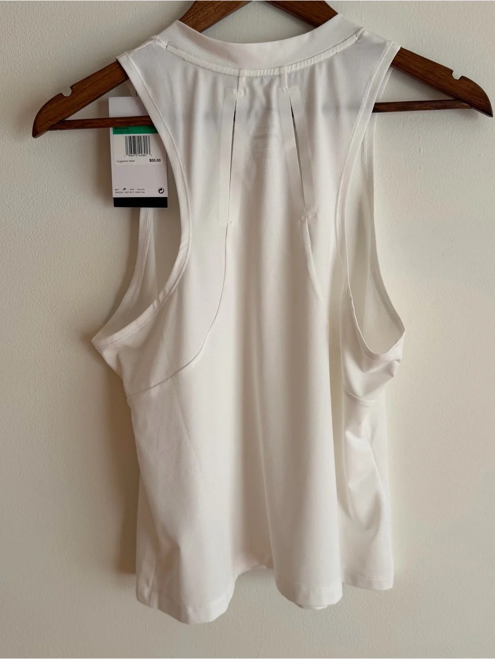 NWT NikeCourt Slam Dri-FIT Tennis Tank Top White Black Swoosh Extra Large XL